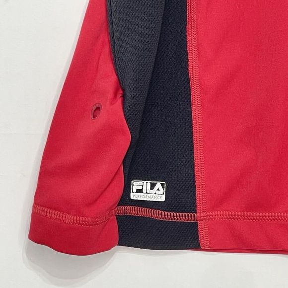 Fila Sport Men Size 2XL Short Sleeve Performance Tee Red And Black - Picture 7 of 16